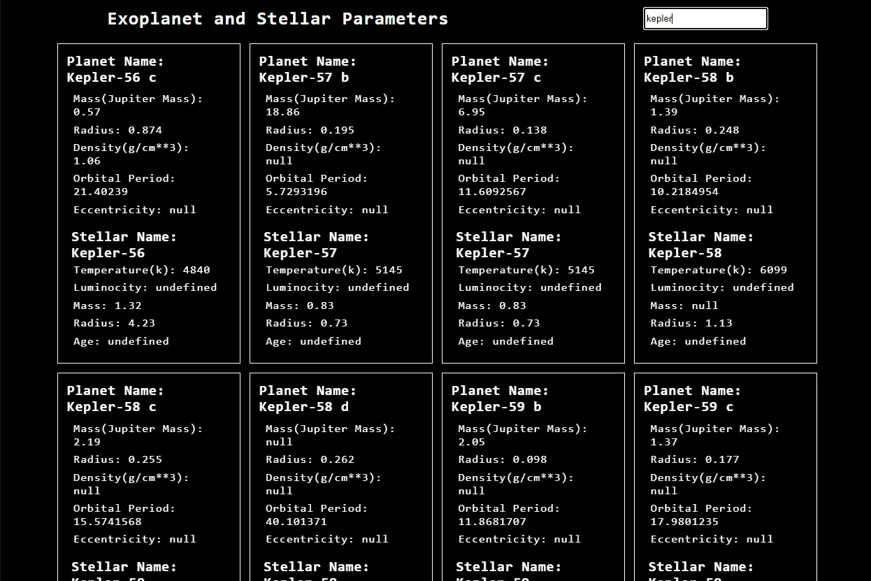 NASA Exoplanet Query